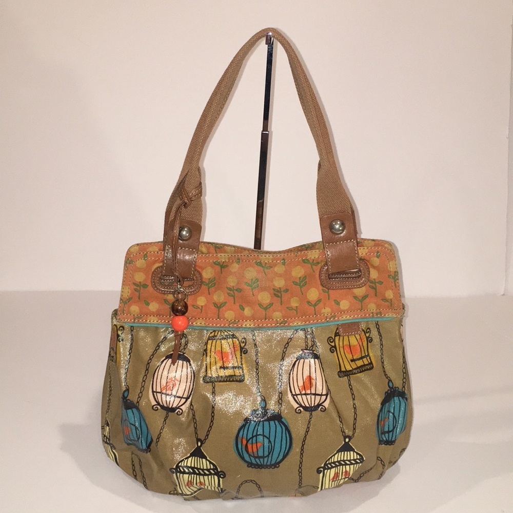 FOSSIL Key•Per birdcage canvas/coated canvas bag - Picture 2 of 8